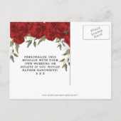 Wil je mijn bruidsmeisje kaart rode rozen bloemen (Achterkant)