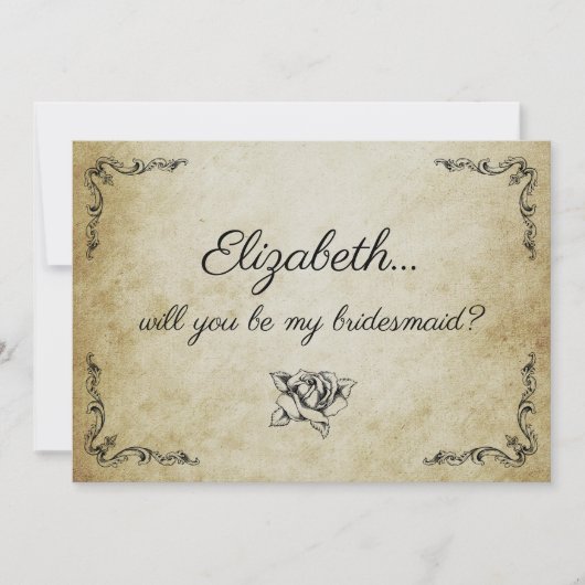 Wil je mijn bruidsmeisje kaart zijn? (Voorkant)