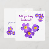 Wil je mijn bruidsmeisje kaart zijn? (Voorkant / Achterkant)