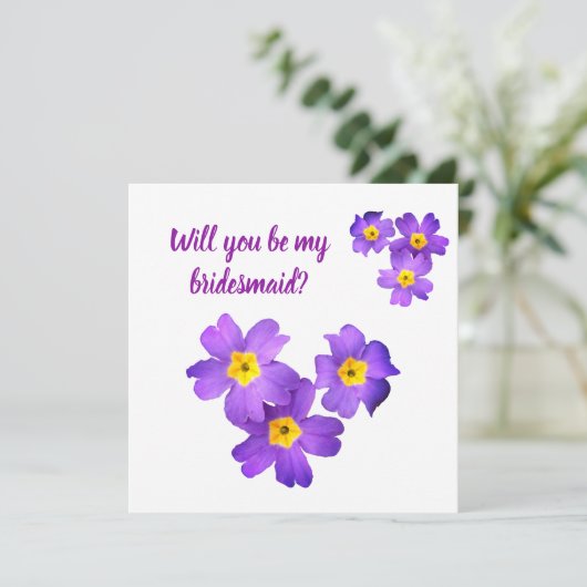 Wil je mijn bruidsmeisje kaart zijn? (Staand voorkant)