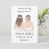 WIL JE MIJN BRUIDSMEISJE KAART ZIJN? (Staand voorkant)