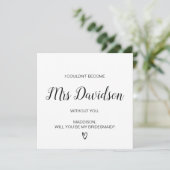Wil je mijn bruidsmeisje Maid of Honor Request zij Kaart (Staand voorkant)