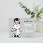 Wil je mijn bruidsmeisje ? mijn bruidsmeisje zijn, uitnodiging briefkaart (Staand voorkant)