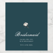 Wil je mijn bruidsmeisje minimalistisch voorstel z wijn etiket (Enkel label)