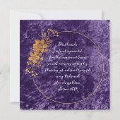 Wil je mijn bruidsmeisje Paarse Violet Velvet zijn Kaart (Achterkant)