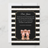 Wil je mijn bruidsmeisje perzik jurk strepen BW 4 Kaart (Achterkant)