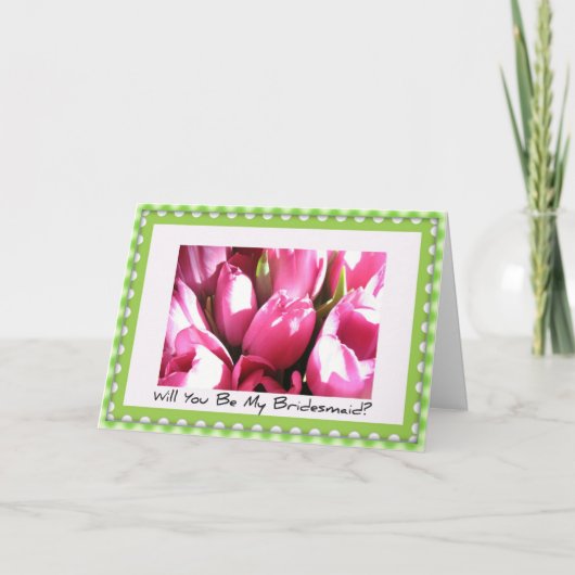 Wil je mijn bruidsmeisje uitnodigen Kaart zijn? (Voorkant)