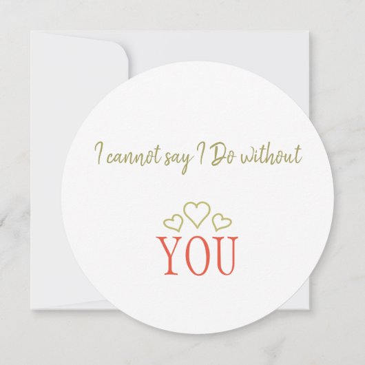 Wil je mijn bruidsmeisje voorstel bloemenkrans zij kaart (Achterkant)