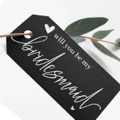 Wil je mijn bruidsmeisje voorstel Label Cadeaulabel