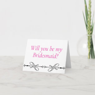 Wil je mijn bruidsmeisje voorstelkaart zijn? kaart