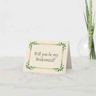 Wil je mijn bruidsmeisje voorstelkaart zijn? kaart