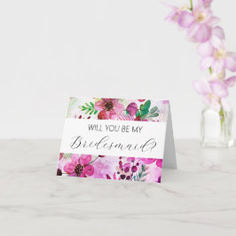 Wil je mijn bruidsmeisje voorstelkaart zijn? kaart