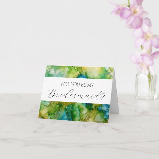 Wil je mijn bruidsmeisje voorstelkaart zijn? kaart (Orchidee)