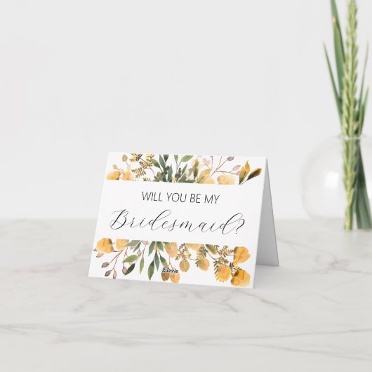 Wil je mijn bruidsmeisje voorstelkaart zijn? kaart (Achterkant)