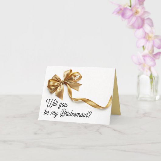 Wil je mijn bruidsmeisje voorstelkaart zijn? kaart (Orchidee)