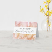 Wil je mijn bruidsmeisje voorstelkaart zijn? kaart (Gele Bloem)