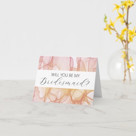 Wil je mijn bruidsmeisje voorstelkaart zijn? kaart (Gele Bloem)