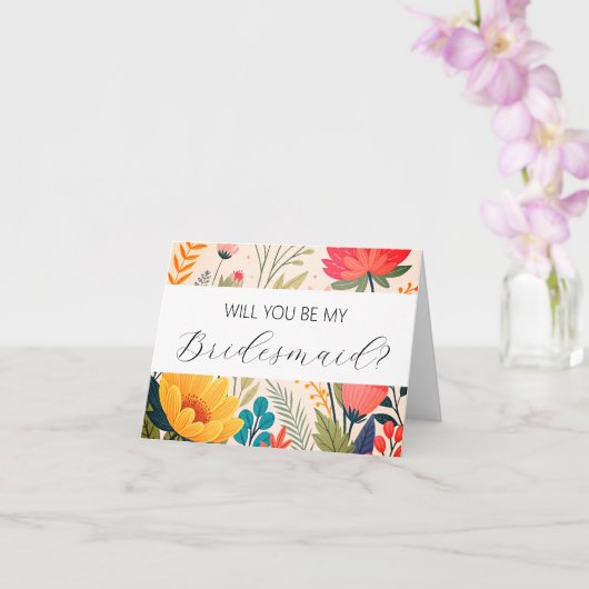 Wil je mijn bruidsmeisje voorstelkaart zijn? kaart (Orchidee)