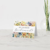 Wil je mijn bruidsmeisje voorstelkaart zijn? kaart (Voorkant)