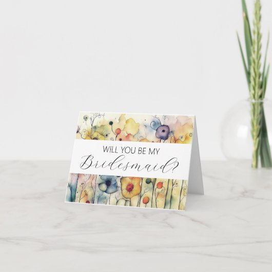 Wil je mijn bruidsmeisje voorstelkaart zijn? kaart (Voorkant)