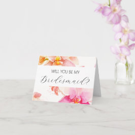 Wil je mijn bruidsmeisje voorstelkaart zijn? kaart