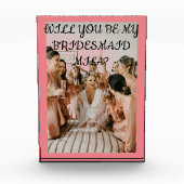WIL JE MIJN BRUIDSMEISJE VOORSTELLEN UITNODIGING FOTOBLOKKEN (Voorkant)