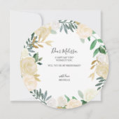 Wil je mijn bruidsmeisje witte Waterverf bloemen Kaart (Achterkant)