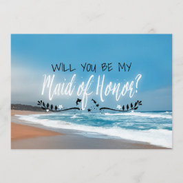 Wil je mijn bruidsmeisje zijn? | Beach Maid of Hon Kaart