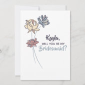 Wil je mijn bruidsmeisje zijn | beste vriend | blo kaart (Achterkant)