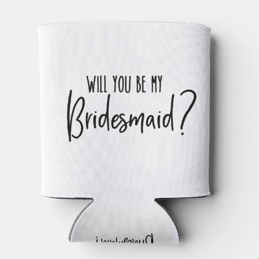 Wil je mijn bruidsmeisje zijn? blikjeskoeler (Achterkant)