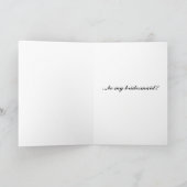 wil je mijn bruidsmeisje zijn? : bloemig silhouet: (Binnen)