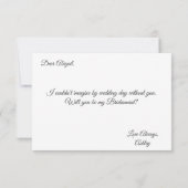 Wil je mijn bruidsmeisje zijn | Boho Floral Kaart (Achterkant)