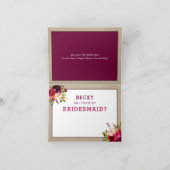 Wil je mijn bruidsmeisje zijn, Bourgondië Bloemen  (Binnen)