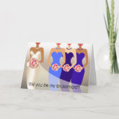 Wil je mijn bruidsmeisje zijn? bruidsfeest | cobal (Voorkant)