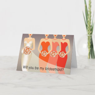 Wil je mijn bruidsmeisje zijn? bruidsfeest   orang