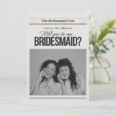 wil je mijn bruidsmeisje zijn bruidsfeest voorstel kaart (Staand voorkant)