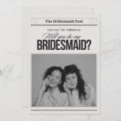 wil je mijn bruidsmeisje zijn bruidsfeest voorstel kaart (Voorkant / Achterkant)