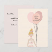 Wil je mijn bruidsmeisje zijn? | bruidsmeisje Kaar Kaart (Voorkant / Achterkant)