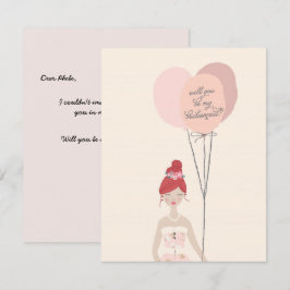 Wil je mijn bruidsmeisje zijn? | bruidsmeisje Kaar Kaart