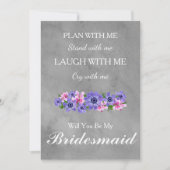 Wil je mijn bruidsmeisje zijn? bruidsmeisje voorst kaart (Voorkant)