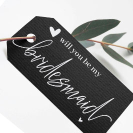 Wil je mijn bruidsmeisje zijn? Cadeautag Cadeaulabel