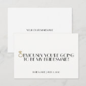 Wil je mijn bruidsmeisje zijn - Diamondly Gold? Kaart (Voorkant / Achterkant)