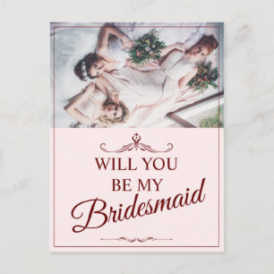 Wil je mijn bruidsmeisje zijn? Drie leugenachtige Briefkaart