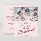 Wil je mijn bruidsmeisje zijn? Drie liegen bruidsm (Voorkant / Achterkant)