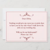 Wil je mijn bruidsmeisje zijn? Drie liegen bruidsm (Achterkant)