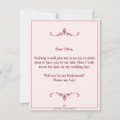 Wil je mijn bruidsmeisje zijn? Drie liegen bruidsm (Achterkant)