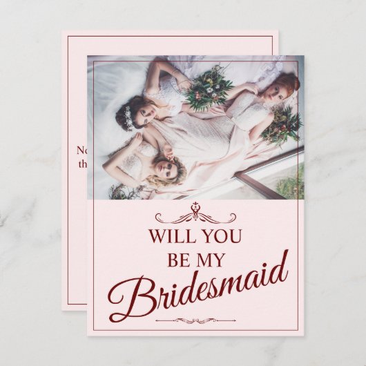 Wil je mijn bruidsmeisje zijn? Drie liegen bruidsm (Voorkant / Achterkant)