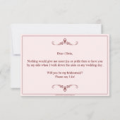 Wil je mijn bruidsmeisje zijn? Drie liegen bruidsm (Achterkant)