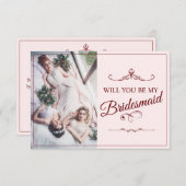 Wil je mijn bruidsmeisje zijn? Drie liegen bruidsm (Voorkant / Achterkant)