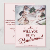 Wil je mijn bruidsmeisje zijn? Drie liegen bruidsm (Voorkant / Achterkant)